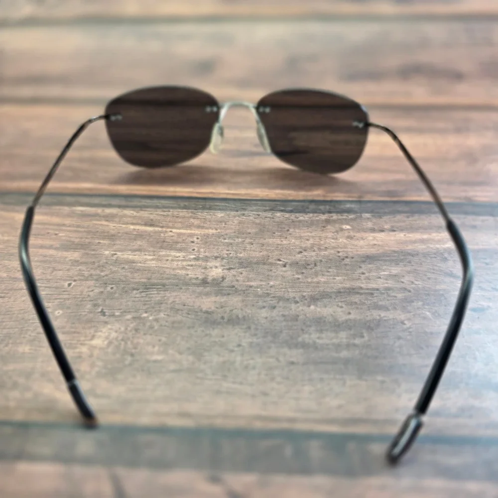 Breed BSG043GM Rimless Oval Sunglasses Gunmetal Gray Lens 53-18-150 Mens Womens